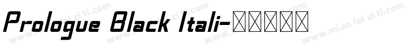 Prologue Black Itali字体转换